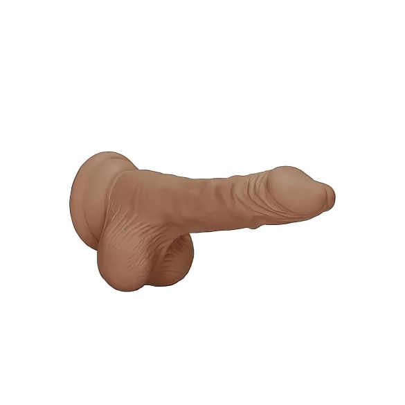 RealRock - realistische dildo met ballen - 17cm - donker huidkleur