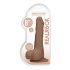 RealRock Dong 8 - levensechte dildo met ballen (20 cm) - donker natuur