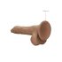 RealRock Dong 8 - levensechte dildo met ballen (20 cm) - donker natuur