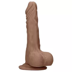   RealRock - dildo met ballen - realistisch 25cm - donker huidskleur