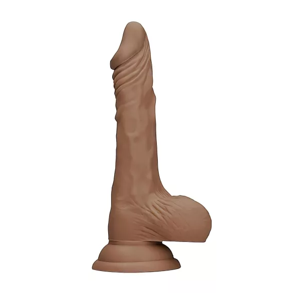 RealRock - dildo met ballen - realistisch 25cm - donker huidskleur