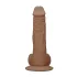 RealRock - dildo met ballen - realistisch 25cm - donker huidskleur