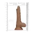 RealRock - dildo met ballen - realistisch 25cm - donker huidskleur