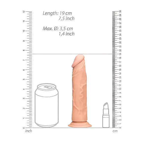 RealRock - dildo - realistisch - 17cm - huidskleur