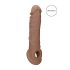 RealRock Penis Sleeve 21cm - Donker Natuurtint