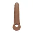 RealRock - penis sleeve - extra lang 21,5 cm - donker huidskleur