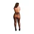 Le Désir Plus Size - open panty kousen - zwart - XXL-4XL