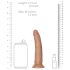RealRock Slim - realistische dildo 15,5cm (donker natuur)