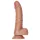 RealRock - dildo met zuignap en ballen - 15,5cm - donker huidkleur