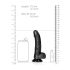 RealRock - Realistische Dildo met Zuignap - 15,5cm (zwart)