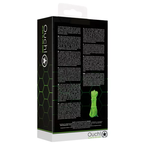 Ouch! - in het donker oplichtend bondage touw (5 m, groen)