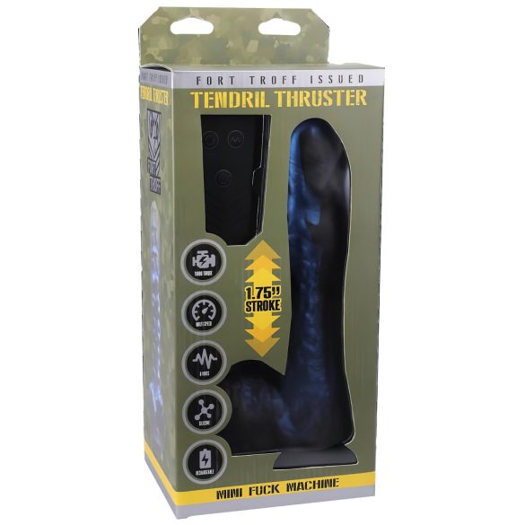 Doc Johnson Mini F-Machine Tendril - stoot vibrator - draadloos - blauw
