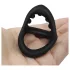 Penisring en teeltring - met ribbels - zwart
