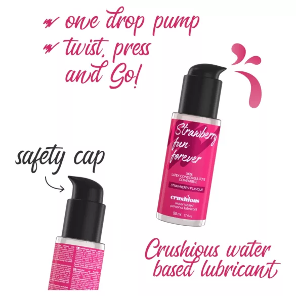 Crushious - glijmiddel op waterbasis, aardbei (50 ml)