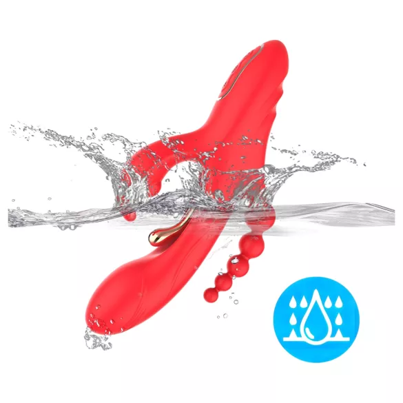 Bestoy - Vibrator met 3 armen en tong - Rood