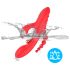 Bestoy - 3-in-1 Vibrator met Tongen (rood)