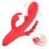 Bestoy - Vibrator met 3 armen en tong - Rood