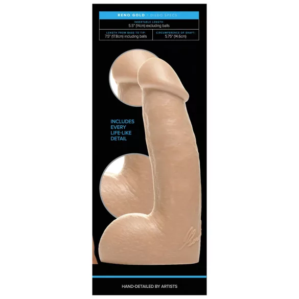 Fleshjack Reno Gold - realistische dildo - natuurkleur