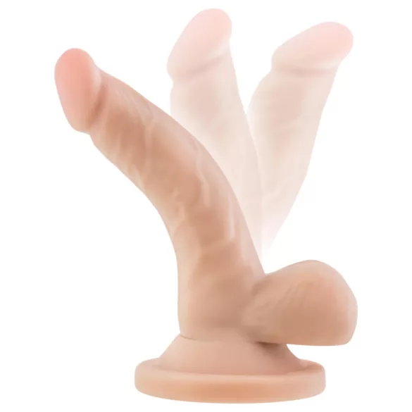 Dr. Skin 4 - realistische dildo met balzak en zuignap - huidkleur - 12cm