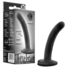 Temptasia Twist Small - dildo met zuignap, gedraaid (zwart)