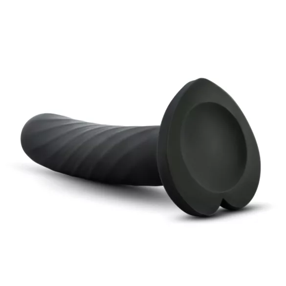 Temptasia Twist Small - dildo met zuignap, gedraaid (zwart)