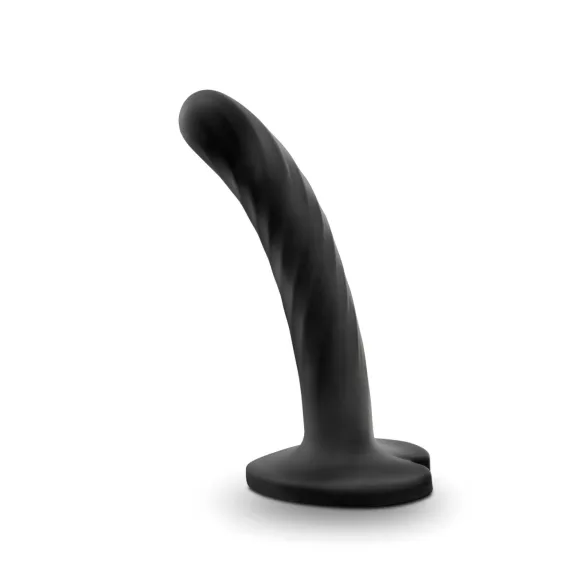Temptasia Twist Small - dildo met zuignap, gedraaid (zwart)