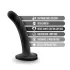 Temptasia Twist Small - dildo met zuignap, gedraaid (zwart)