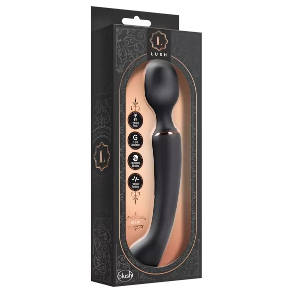 Blush Lush - 2-in-1 wand- en G-spot vibrator (zwart)