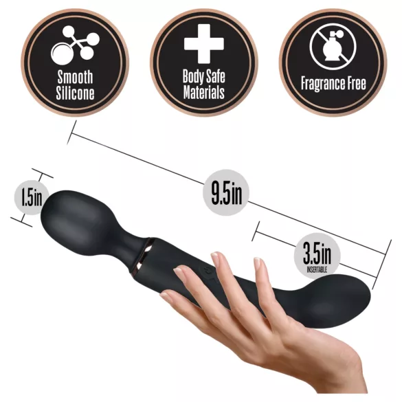 Blush Lush - 2-in-1 wand- en G-spot vibrator (zwart)