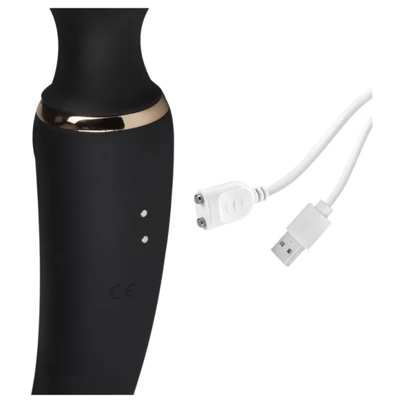 Blush Lush - 2-in-1 wand- en G-spot vibrator (zwart)