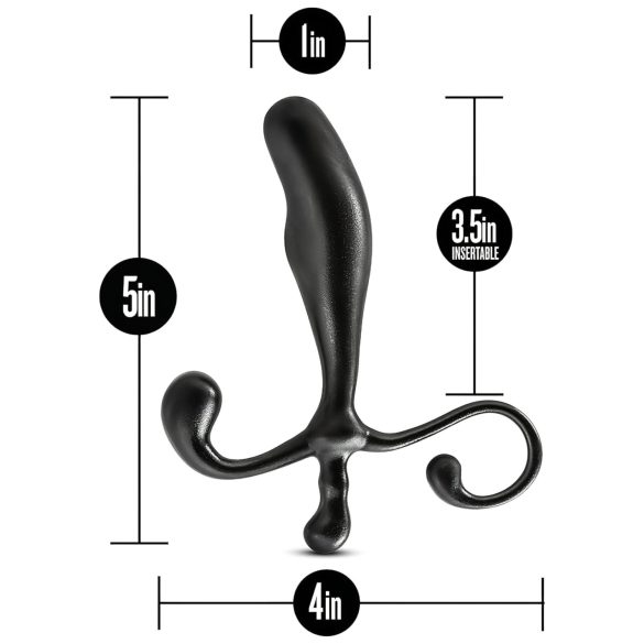 Anal Adventures - prostaat dildo - siliconen - zwart