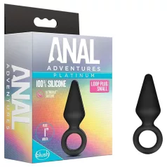 Anal Adventures Platinum S - anale plug (zwart) - klein