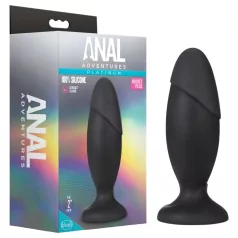 Anal Adventures Platinum Rocket - grote buttplug - zwart