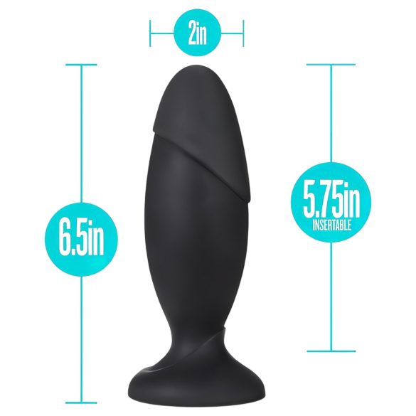 Anal Adventures Platinum Rocket - grote buttplug - zwart