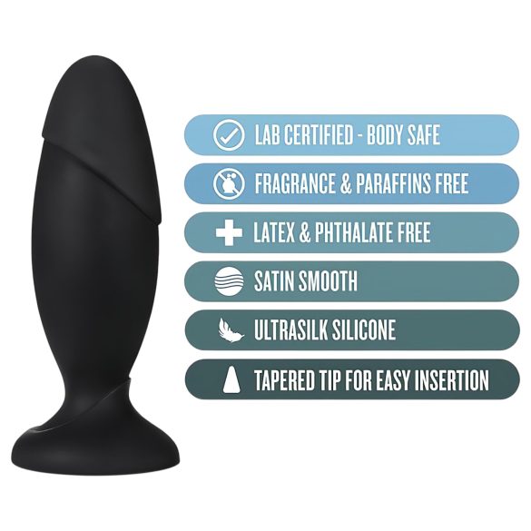 Anal Adventures Platinum Rocket - grote buttplug - zwart