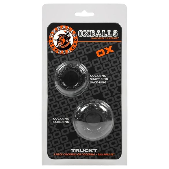 OXBALLS - penisring set - geribbeld - zwart