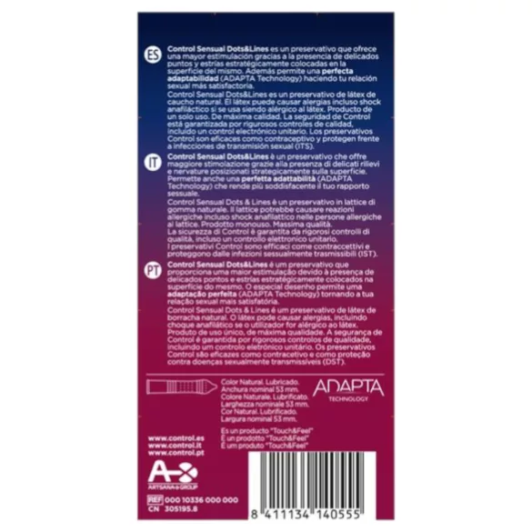 Control - condoom geribbeld en gestippeld - 12 stuks