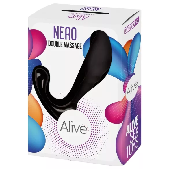 Alive Nero - oplaadbare prostaatvibrator (zwart) - 7 cm