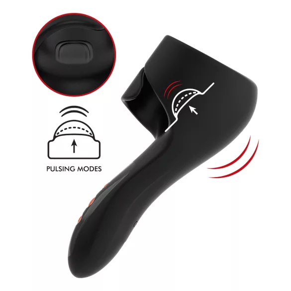 JamyJob - pulserende eikel vibrator - zwart