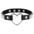 Coquette - choker met strasstenen - hart hanger - zwart
