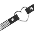Coquette - choker met strasstenen - hart hanger - zwart