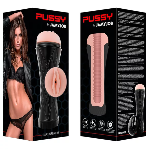 JamyJob - masturbator - realistische vagina - zwart/naturel