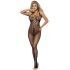 Subblime 951788 - diep uitgesneden net catsuit - (zwart) - S-L