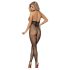 Subblime 951788 - diep uitgesneden net catsuit - (zwart) - S-L