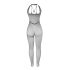 Subblime 951788 - diep uitgesneden net catsuit - (zwart) - S-L