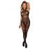 Subblime 951948 - Kruiselings fishnet catsuit - (zwart) - S-L