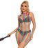 Subblime 952341 - halter nek, regenboog mesh jurk - S-L