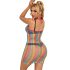 Subblime 952341 - halter nek, regenboog mesh jurk - S-L