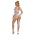Subblime 952396 - glinsterende jumpsuit met strass - (wit) - S-L