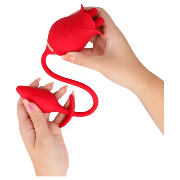 Intense Melanie - clitorisstimulator en vibrator - bewegende tong - rood